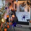 Dekoracje Pająka na Halloween Świecący Gigantyczny Pająk Świecący Czarny Pająk do Wewnątrz i na Zewnątrz