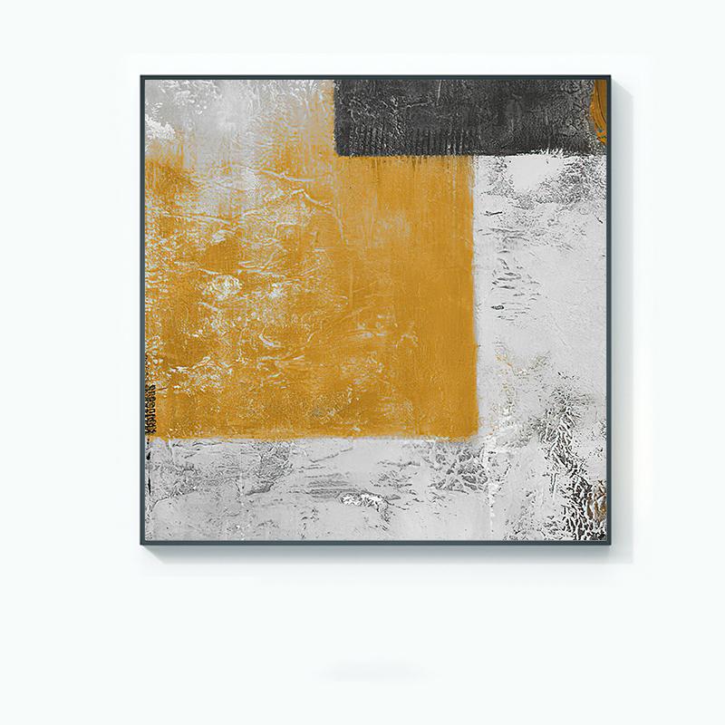 Orange Abstract Decorative Painting Light Luxury Style Dining Room Mural High-end Wall Painting Living Room Canvas Painting