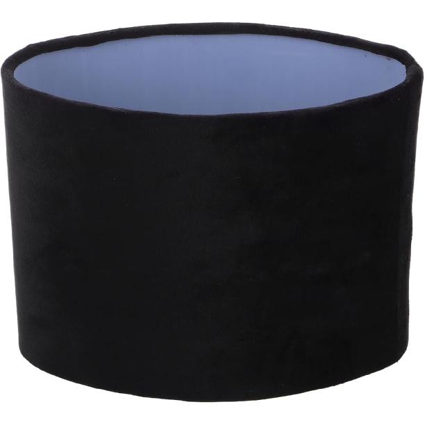 Gadpiparty E27 Oval Drum Lamp Shade Replacement - Black Silk Cloth Hardback Lampshade with Spider Clip - Transitional Style for Table & Floor Lamps -