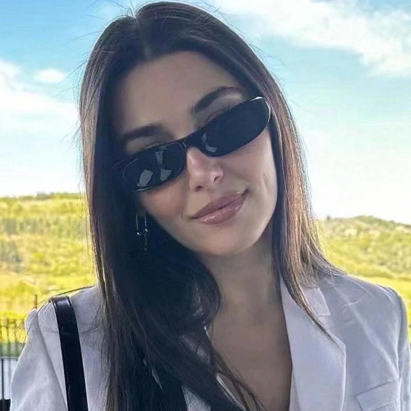 Small Frame Oval Sunglasses Women Vintage Mirror Sun Glasses Female Fashion Shades Designer Brand Personality