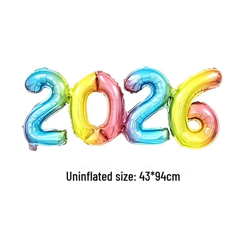 2026 Digitální Nový rok Korunový Kombinéza & Balónová Párty Dekorace Sada