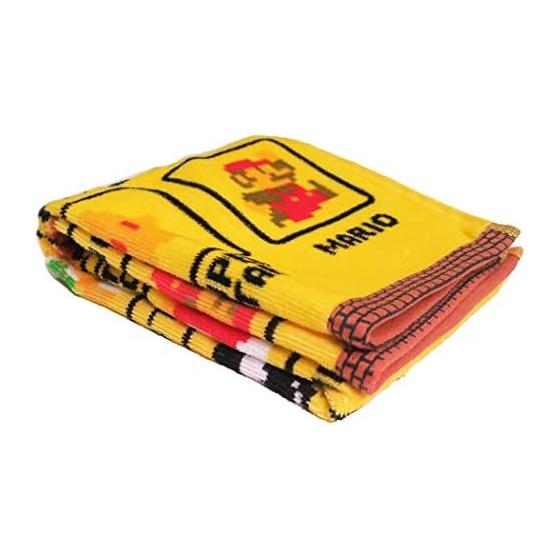 Marushin Face Towel Nintendo Mario 34 x 80cm Dot Icon 100% Cotton 4485003800