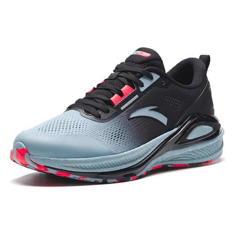 New Anta Royal Road Anti-Slip Wear-Resistant Low-Top Running Shoes Men's Black Blue 112335580-4