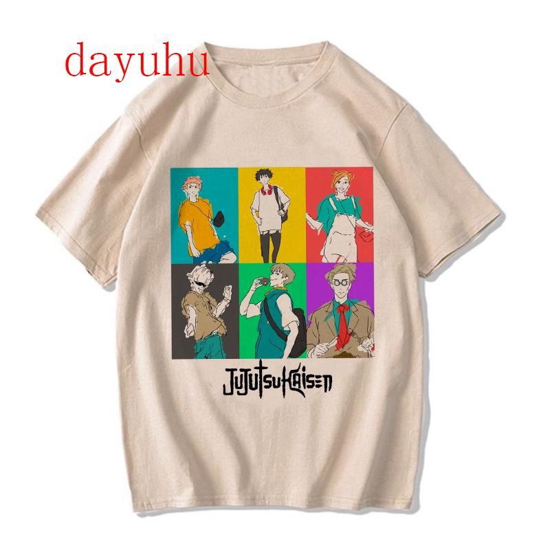 Harajuku Tshirt Unisexga Japanese Anime Jujutsu Kaisen T Shirt Gojo Satoru Tops Yuji Itadori Graphic Tees Cool Unisex Tshirt