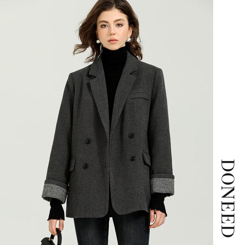 DONEED Women's Fashion V-Neck Slimming Down Blazer