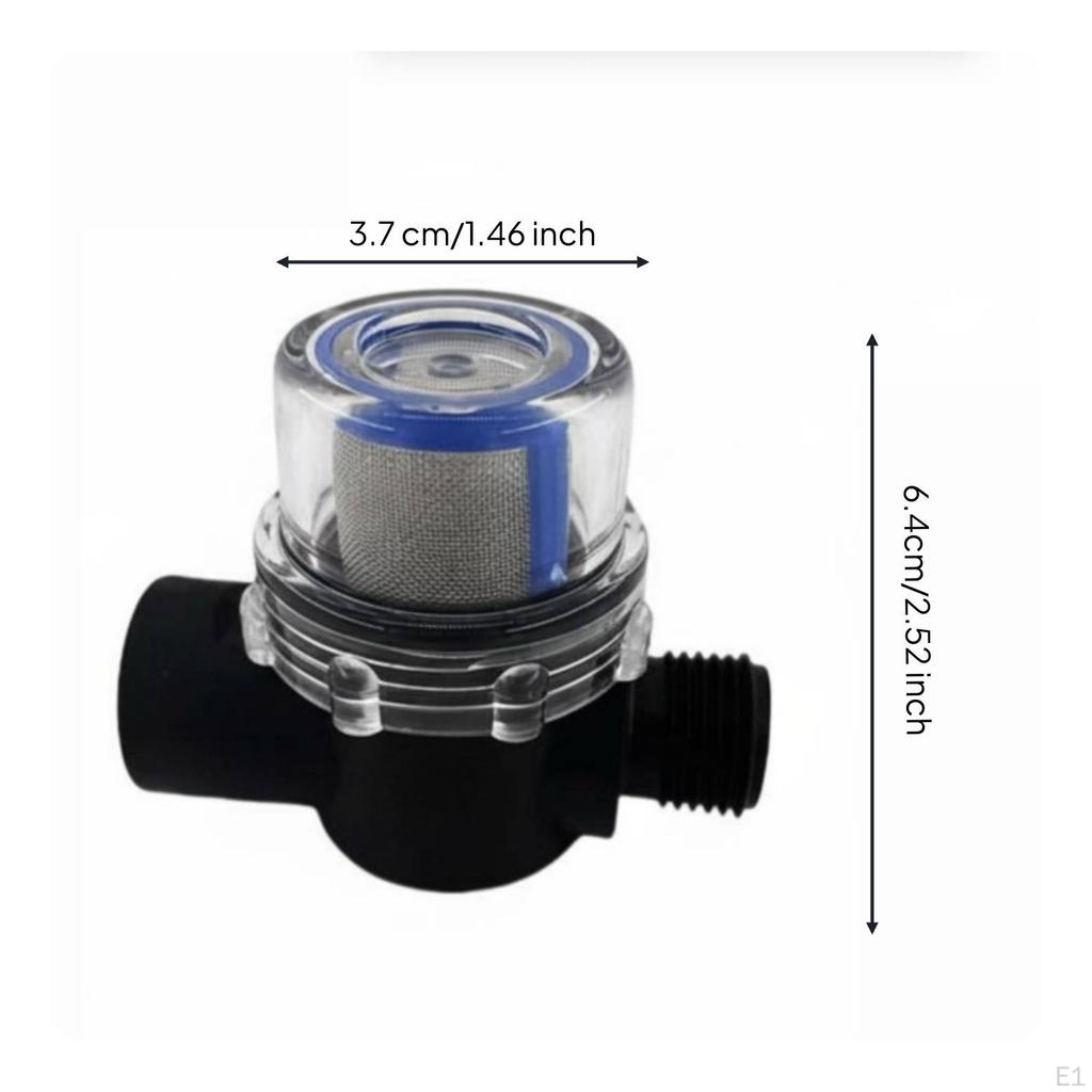 RV Water Pump Strainer Removes Sediment Inline Transparent Housing 50 Mesh