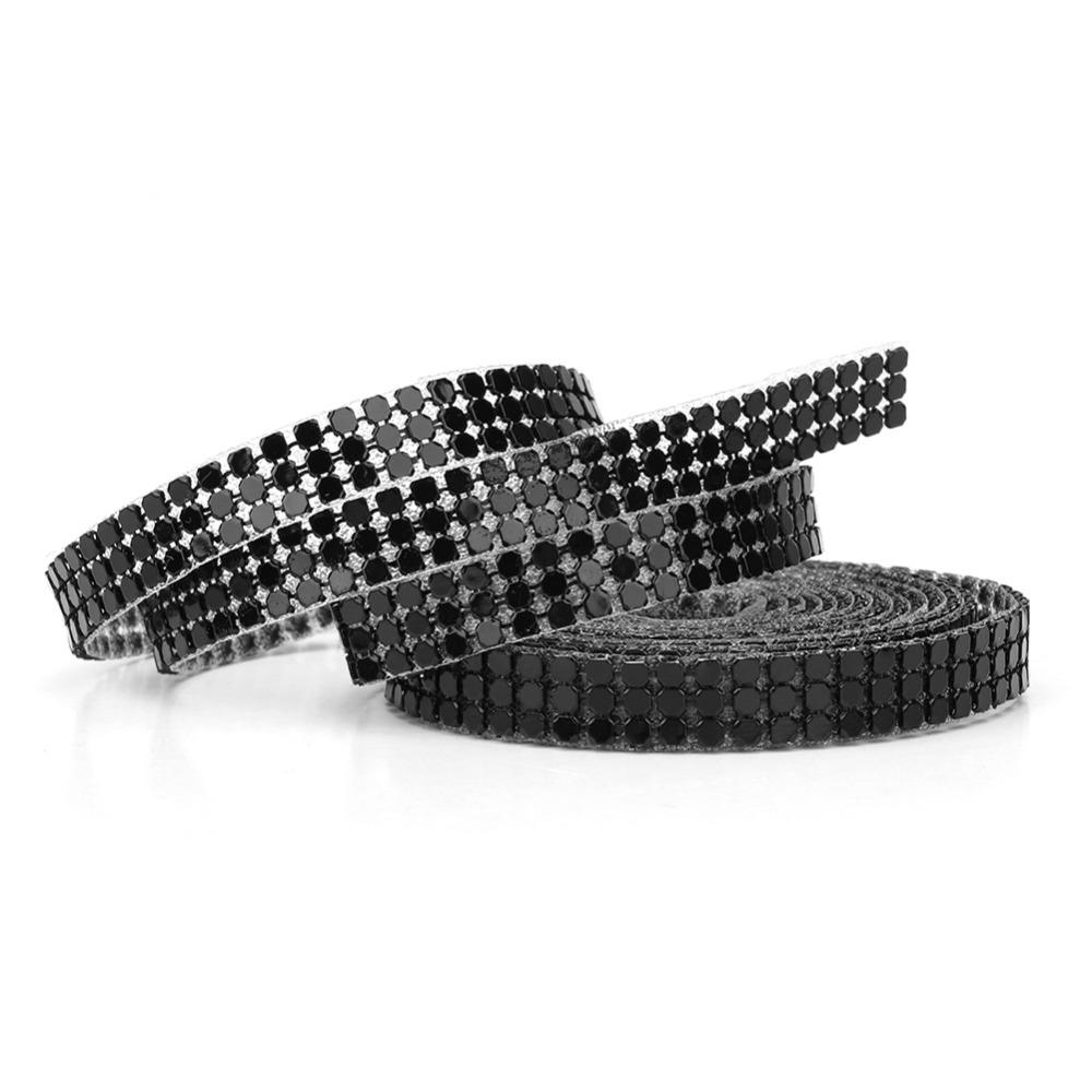 3pcs 1.5m Length Sewing Trim Aluminum Mesh Strass Ribbon Elegant Rhinestone Ribbon  DIY Craft