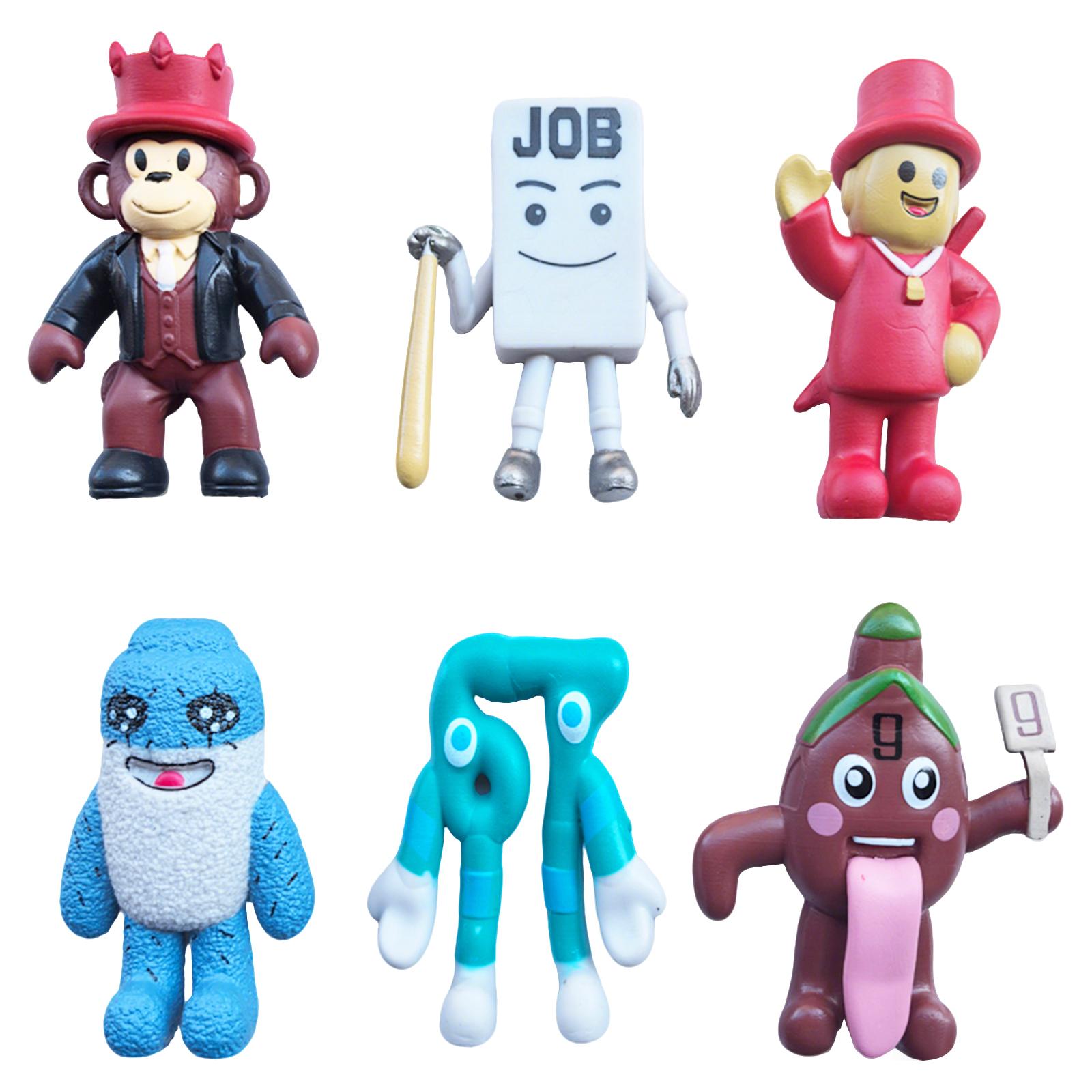 

Set of 6 Collectible Vinyl Figures with Unique Cartoon Designs for Display or Play Suitable for All Ages One Size