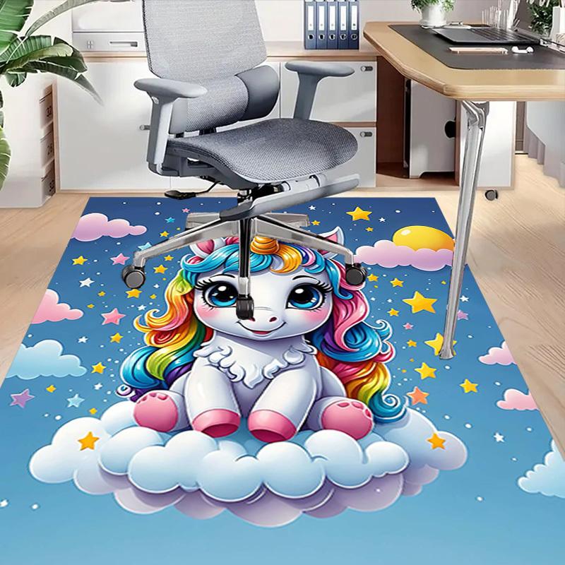 1PC Unicorn Cloud Non-Slip Floor carpet, suitable for Office, bedroomand playrooms. It can also be used as a sofa footrest cover-T93