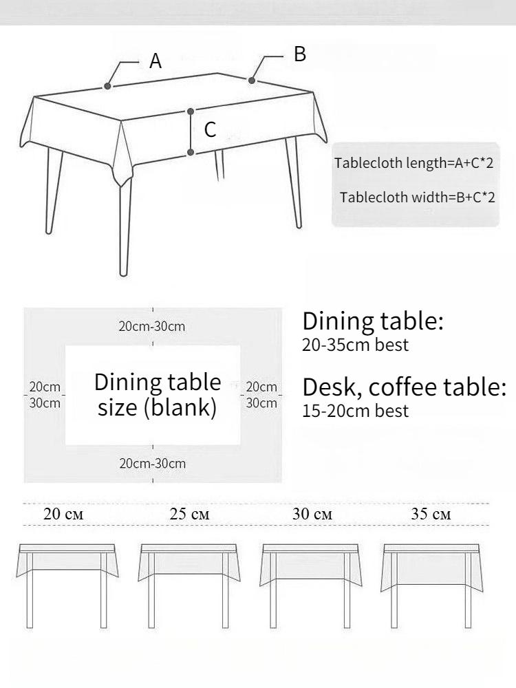 Creative tablecloth, home dining table, dustproof, festive restaurant atmosphere, decorative tablecloth
