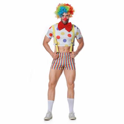 Halloween Kostüm Erwachsene Herren Lustiger Clown Anzug Magie Show Verkleidung Performance Kostüm