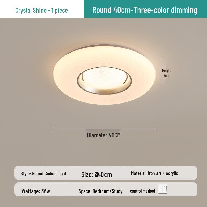 Современный минималистичный светодиодный круглый потолочный светильник для спальни, кабинета, коридора и балкона