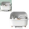 Dish Drying Box Multifunctional Space Saving Dish Drainer with Lid Cover for Kitchen Accessories