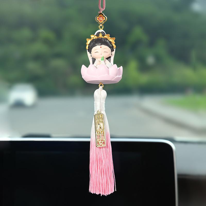 

Guanyin Car Charm Resin Traditional Style For Vehicle Interior Accessory Style D