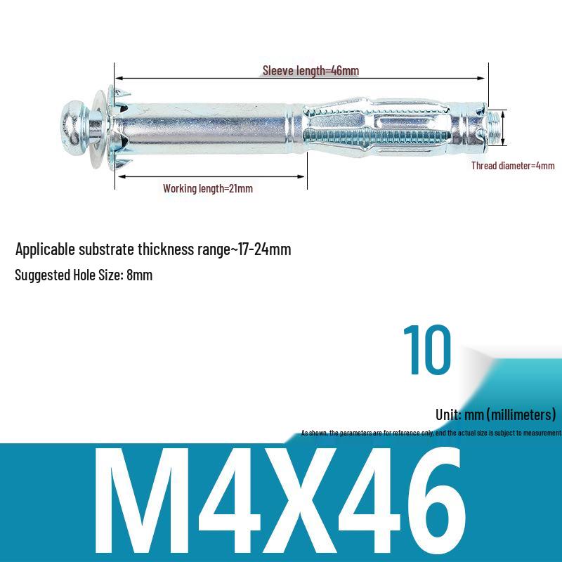 Plastic Petal Nut Expansion Screw for Hollow Sheet Metal - Fixed Lantern Rivet Expansion Bolt
