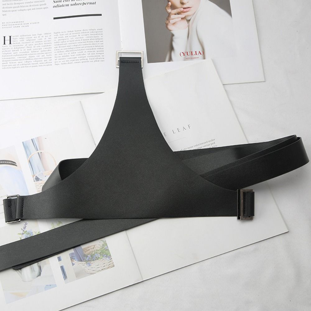 Punk Women Waist Harness PU Leather Body Suspender Fashion One-shoulder Strap Belt  Dress Suit