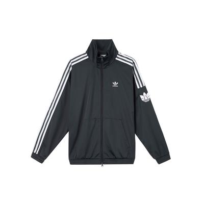 Originals 3 Stripe Letter Logo Stripe Print Classic Retro Sports Stand Collar Long Sleeve Jacket Men Jacket Deep-Charcoal JL8397