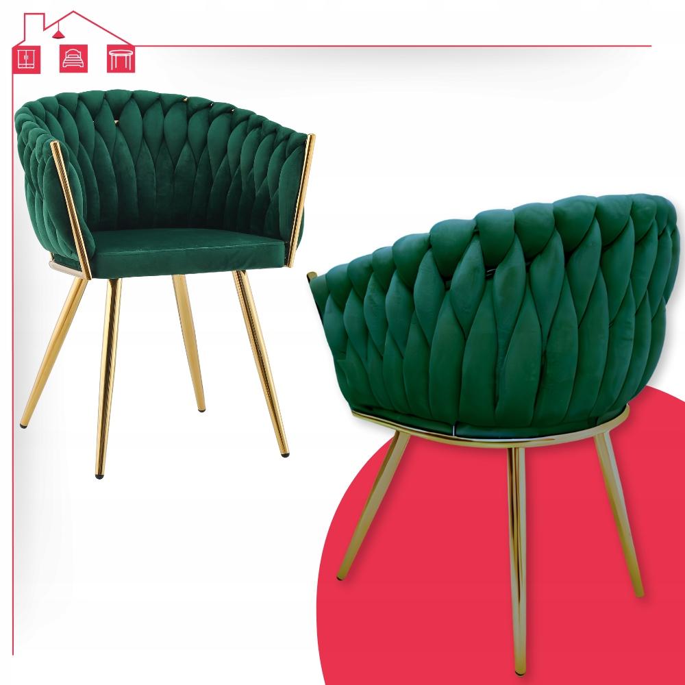 Freestanding Velvet Armchair Green Tilo Decorative Chair Family Meble