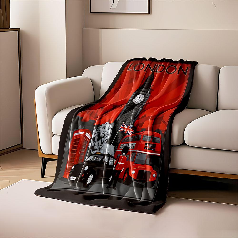 London Iconic Landmarks Blanket for all seasons blanket lunch break throw gift
