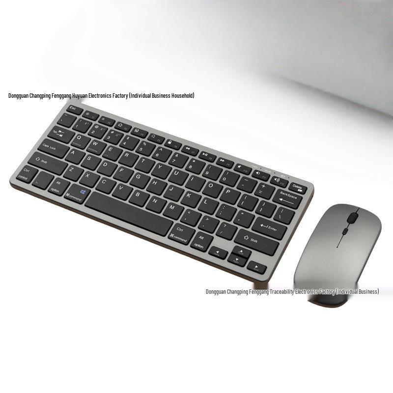 Portable Silent Bluetooth Wireless Keyboard and Mouse Set for Tablets