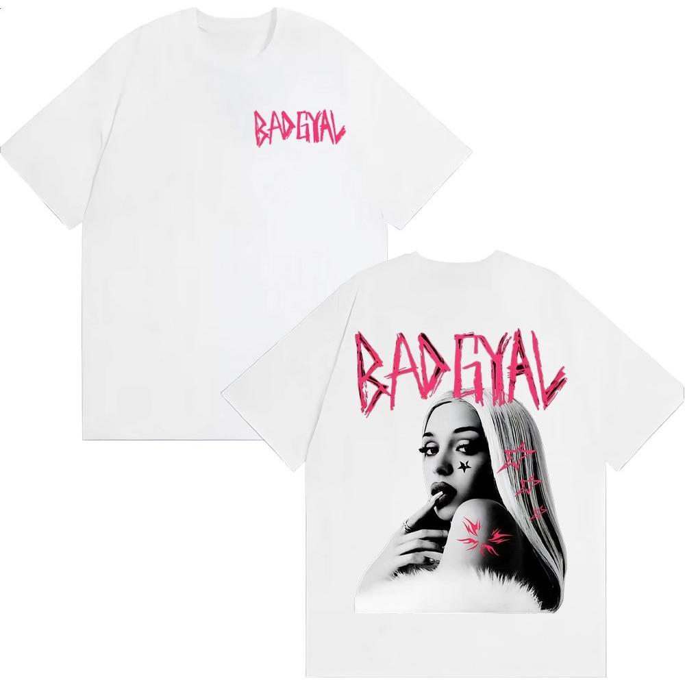 Zangeres Bad Gyal Album Grafisch T-shirt Heren Dames Katoen Y2K Kleding Ademend Rond Hals Korte Mouw Top