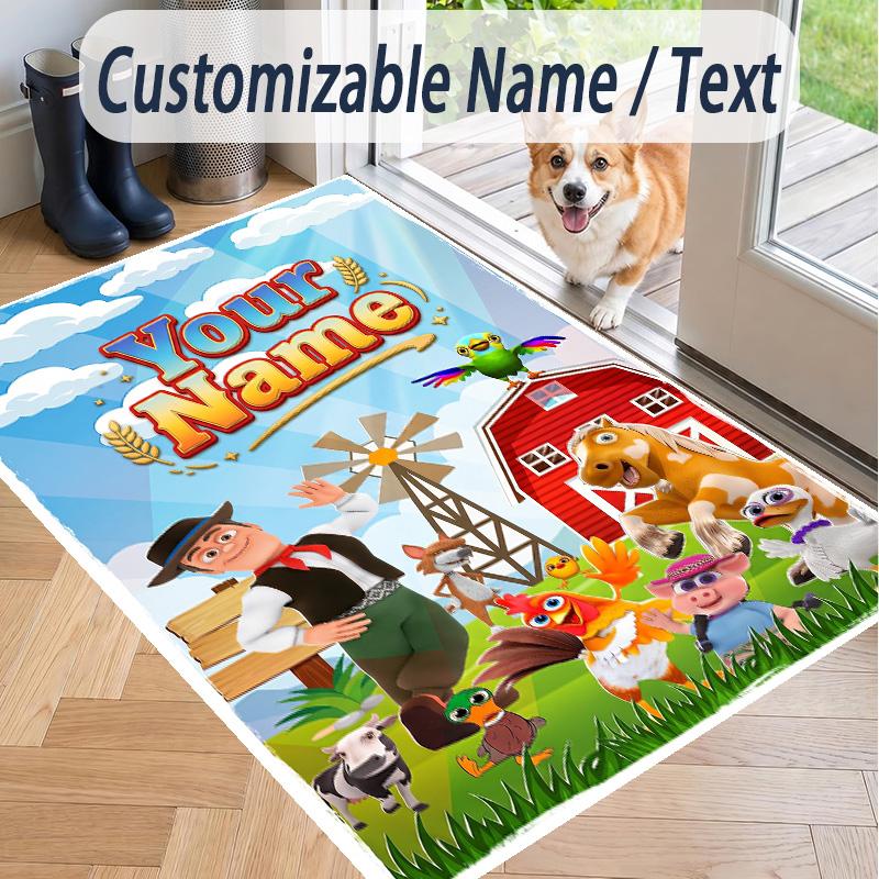 Custom Text La Granja de Zenón Pattern Floor Rug Soft Indoor Carpet Mat Living Room Bedroom