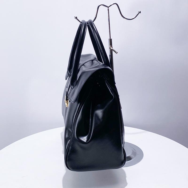 Luxury Women's Briefcase Designer Bag and Bag New In PU Leather Vintage Simple Large Capacity Lock Displacement Lady Tote