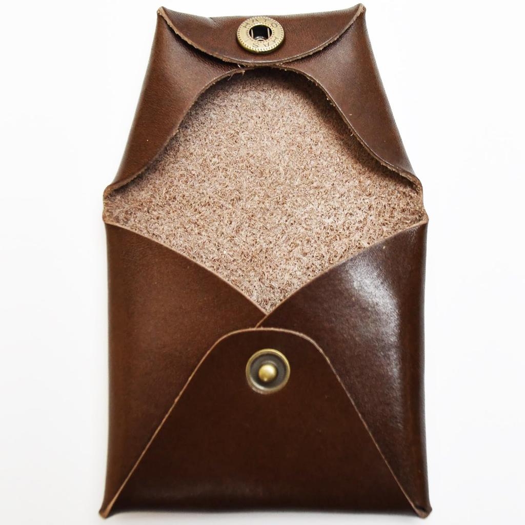 atelierCODEL Coin Coin Birthday Gift Set for Men To Convey Your Thoughts by Handing with Cosmetic Message and Paper Leather Dark Case, Purse, Men's