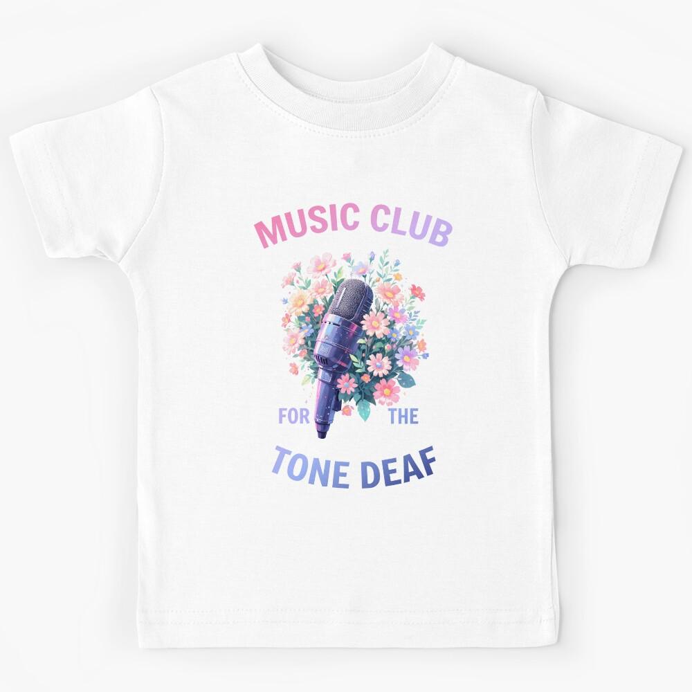 Tone Deaf Music Club - Purple Microphone Flower Art Print Kids T-Shirt 150