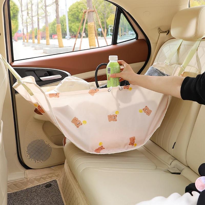 Car Seat Storage Hammock Passenger Seat Storage Travel Bag High Capacity Reusable Tear Resistant Oxford Cloth Behind Seat Car