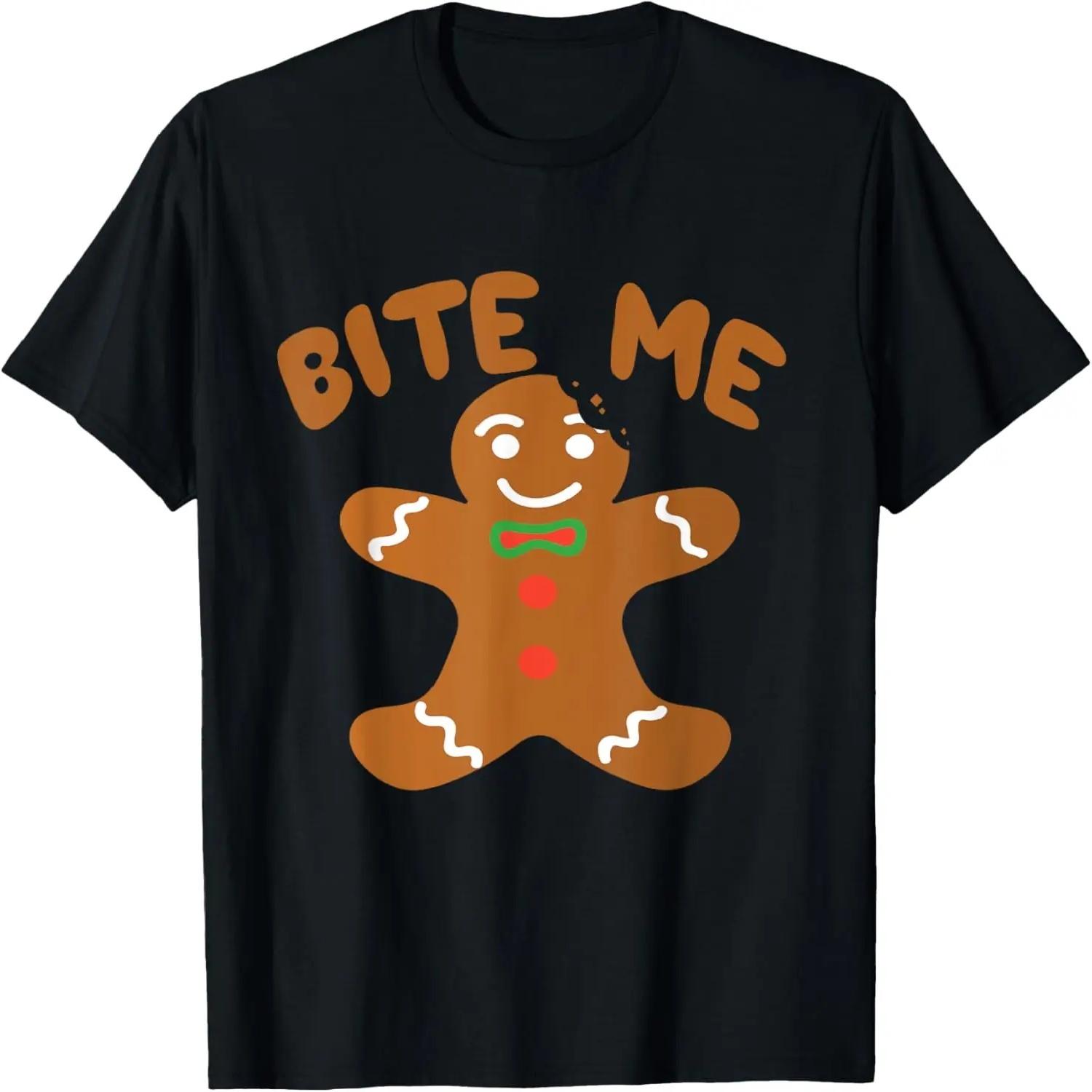 Bite Me Gingerbread Tshirt- Great Thanksgiving Gift Idea T-Shirt S