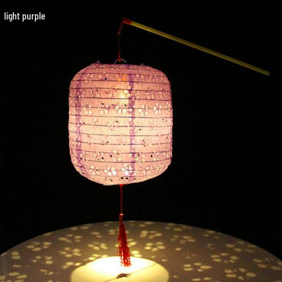 Cylindrical Winter Melon-Shaped Luminous Handheld Paper Lantern for Children's Dance and Hanfu Photography