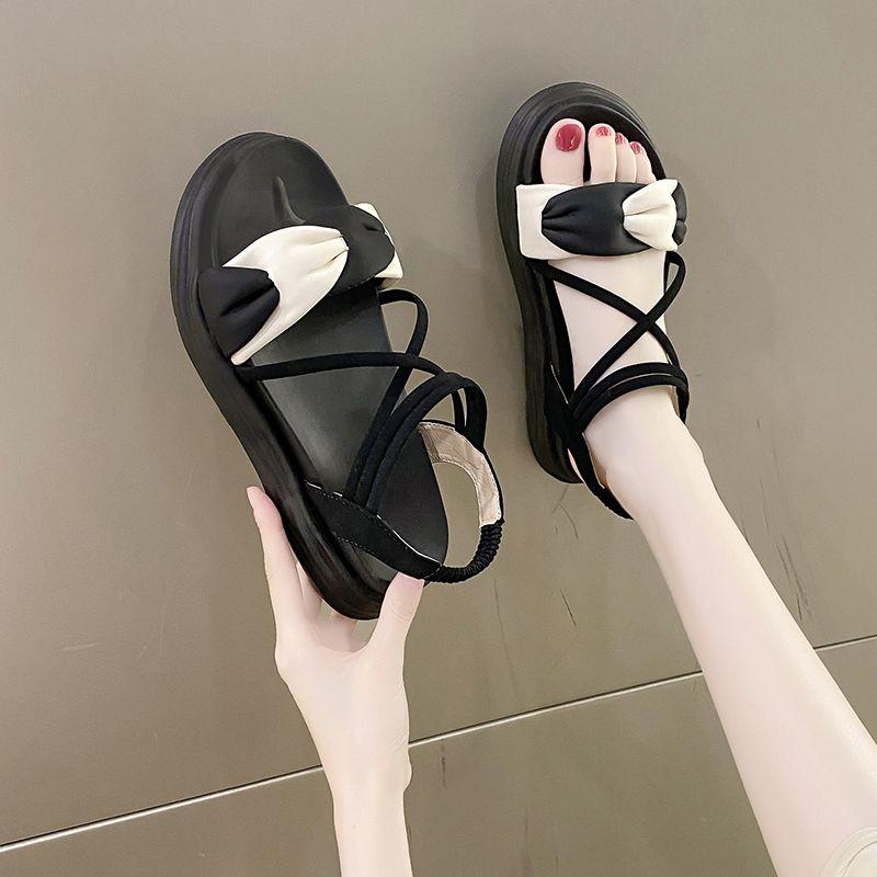 Ladies Shoes Open Toe Platform Color Spelling Women's Sandals Beach Roman Style Luxury 2025 Comfortable and Elegant Summer Shoe