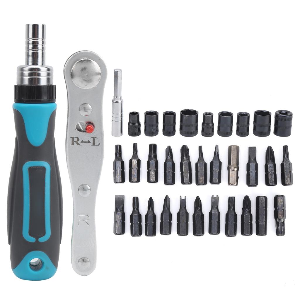 Screwdriver Set MultiFunction Fast Ratchet Socket Wrench Bit Holder Replacements 8209B