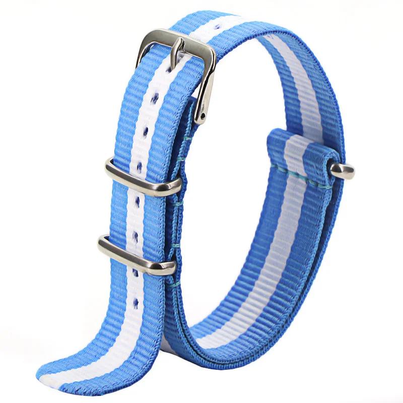 Sport Nylon Watch Band for Women&Men Watch Strap 18mm 20mm 22mm Army Sport Strap Fabric Nylon Watchband Buckle Belt