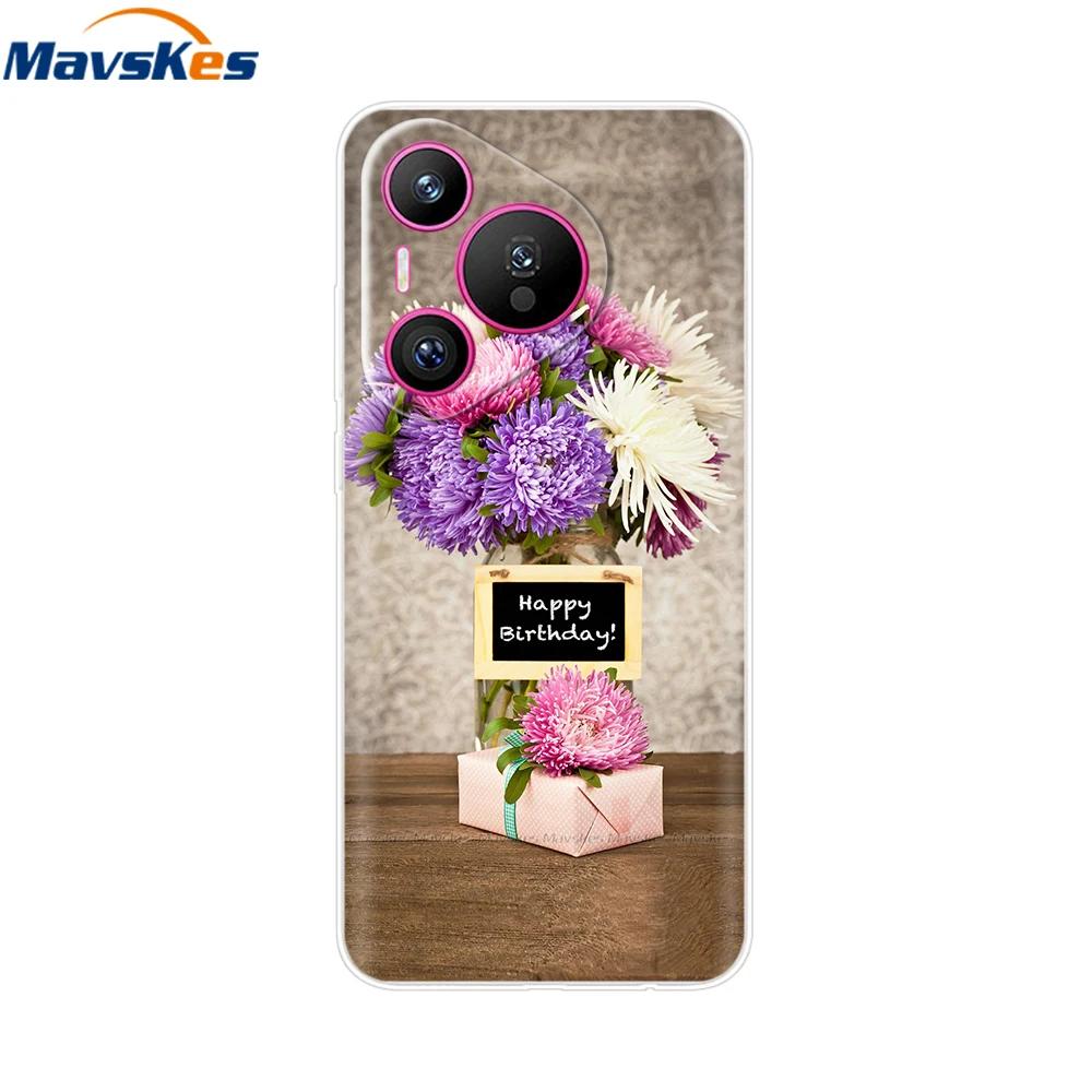 For Huawei Pura 70 Case Cute Cartoon Painted Cover Clear TPU Phone Cases For Huawei Pura 70 Pro+ Plus Pure70 70Pro Soft Fundas
