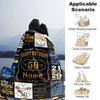 Happy 50th Birthday Blue Personalized Text Blanket Cozy Personalized Blanket Ultra-Soft Perfect for Home Decor Bed Seaside Bedding