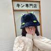 Women's Fashion Autumn and Winter Thicken Warm Rabbit Fur Hat Student Girl's Cute Korean Style Cartoon Frog Bucket Hat