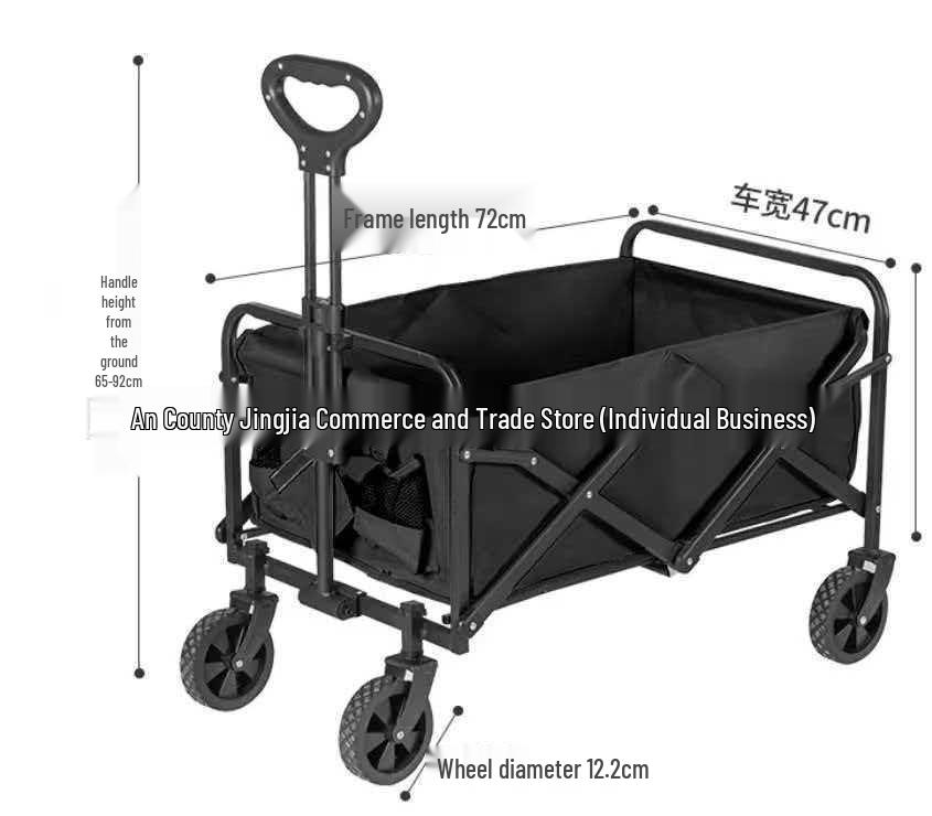 Folding Portable Outdoor Cart for Camping, Picnics, and Grocery Shopping