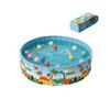YUUU1A Piscină pentru Câini Fără Umflare, Piscină cu Bile Pliabilă, Formă Rotundă, cu Scurgere, Baie de Joacă cu Apă pentru Animale de Companie, pentru Câini Mici, InteriorExteriorGrădinăBalcon, Căldură