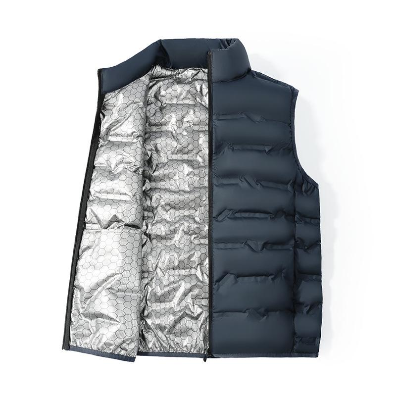 

Мужской спортивный пуховый жилет большого размера со стойкой - Корейский стиль, Теплый, Осень/Зима. 2XL