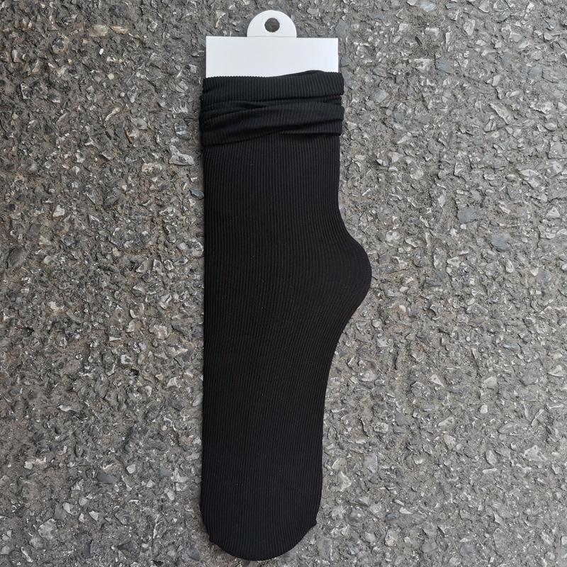 Spring/Summer Breathable Cotton Socks: Thin, Anti-Pilling, Seamless Postpartum Comfort, Solid Color, Casual Fashion