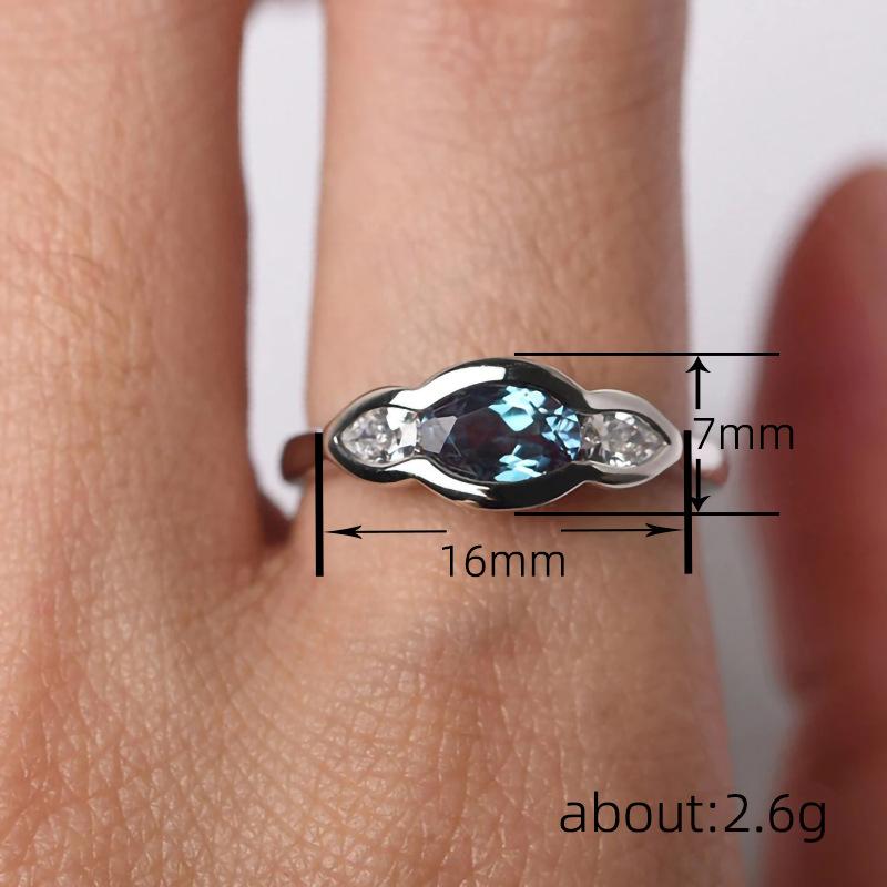 Simple and versatile geometric ring, unique design hemming index finger ring, trendy oval high-end ring