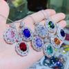 European & American Style Colored Zircon Pendant Necklace - Classic, Elegant Female Fashion Design