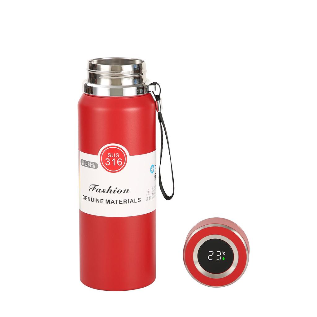 Premium 316 Stainless Steel Portable Sports Thermos with Tea Infuser and Lanyard