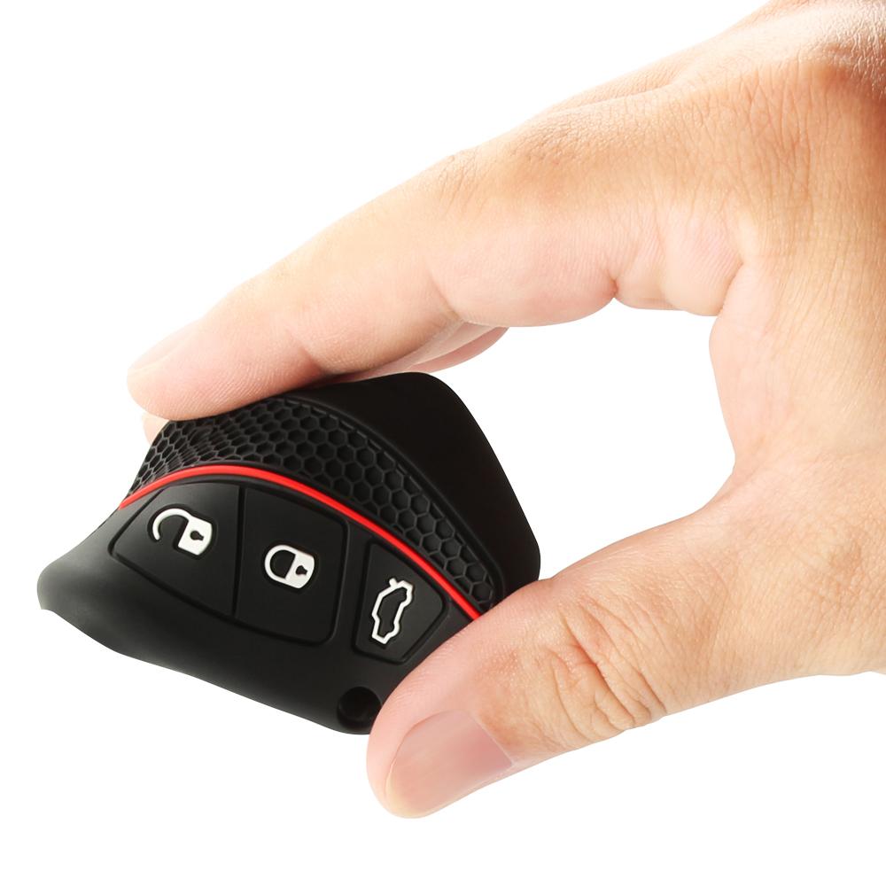 3Buttons Silicone Car Flip Key Case Cover for Fiat Ducato 500 500L Panda Grande Punto Lancia Musa Auto Shell Fob Accessories