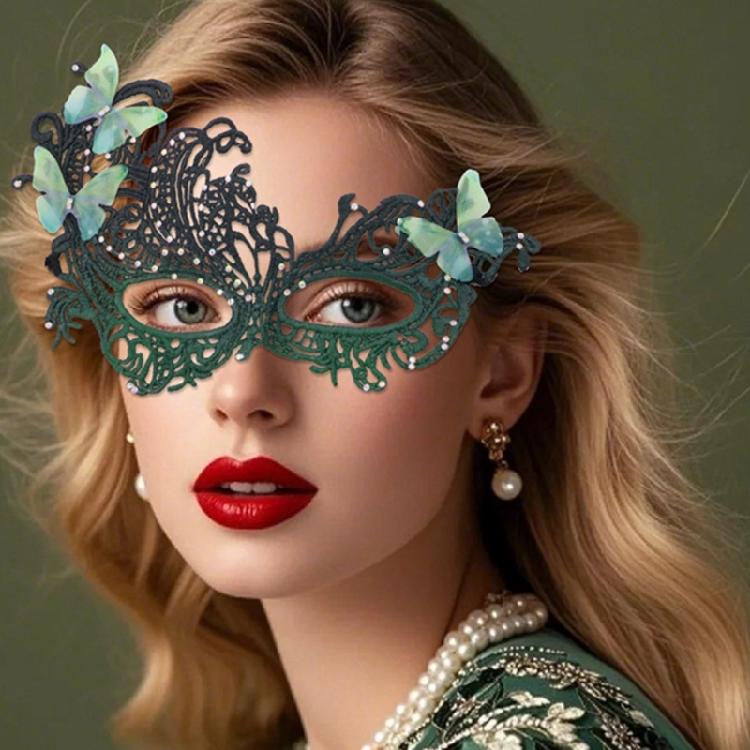 Halloween Masquerade Mask Lace Eyemask Venetians Mask Half Face Lace Mask Mardi Gras Mask for Carnival Party Costume Bal