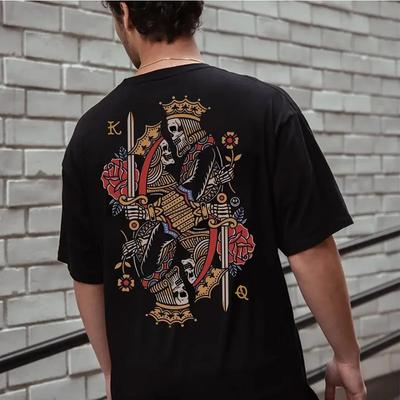 Summer 2024 Men's Fashion Weird Pattern Print Quick-Dry Material Trendy Element Graphic Hipster High Street T Shirt Summer