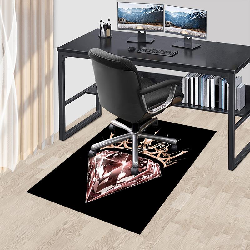 1PC Diamond Crown Extra Large Non Slip Floor carpet, Office, family, bedroom Large Area Rug Indoor Rugs, Vibrant Colors