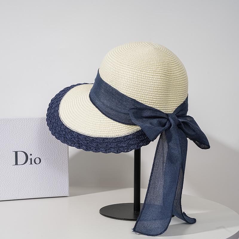 2022 Straw Hat Women'S Sunshade Sunscreen Hat Summer Eaves Outdoor Versatile Sun Hat Wide Brim